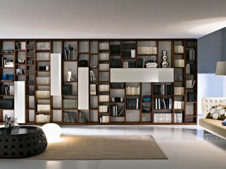 Horizon Bücherregal aus glänzend lackiertem Mobilgam