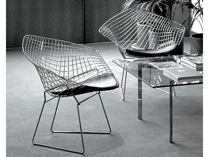 Bertoia Metall Design Stuhl von Alivar